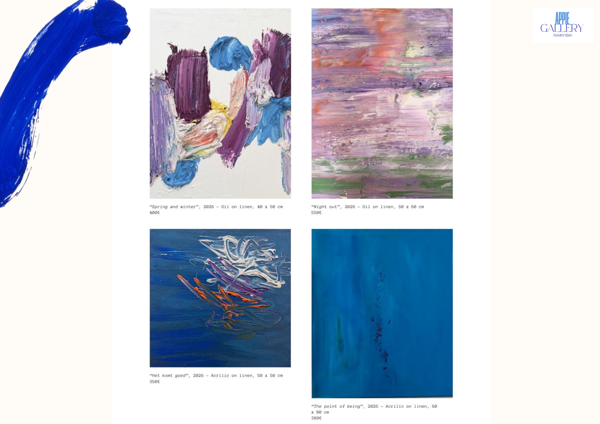 Paintings by Appie van Voorst
